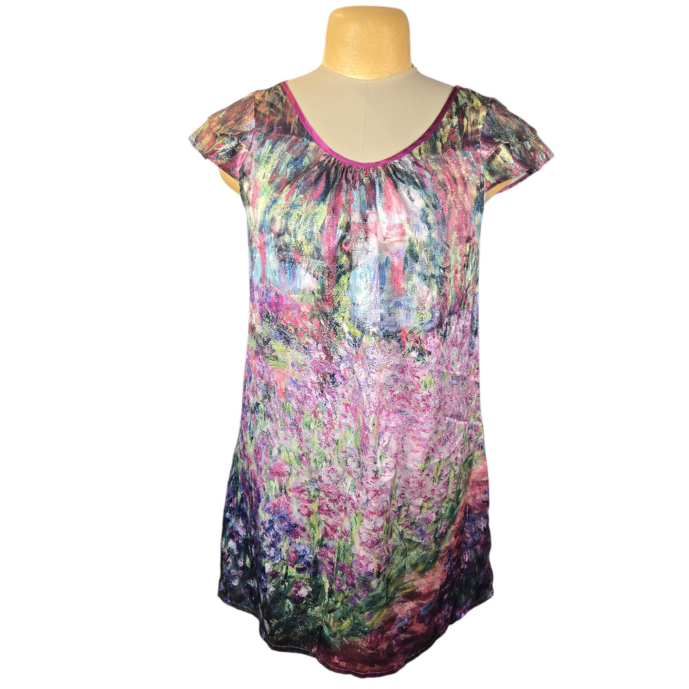 Galleria Enterprises M Abstract Floral Art Print Lightweight‎ Slip Dress Artsy